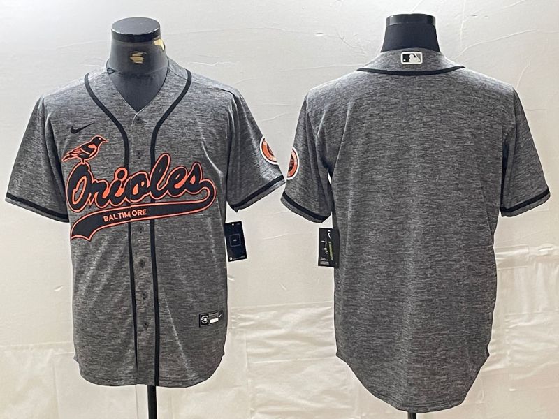 Men Baltimore Orioles Blank Grey Jointly 2024 Nike MLB Jersey style 1